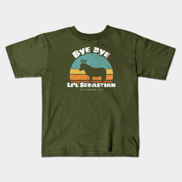 Bye bye Li'l Sebastian • Est Pawnee 1986 Kids T-Shirt by gabradoodle